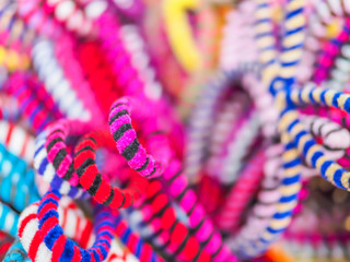Abstract colorful blurry curved pattern and background.