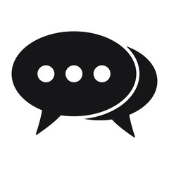 Speech bubble vector icon