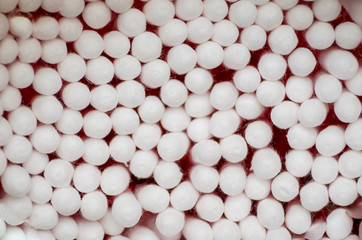 close up of cotton buds