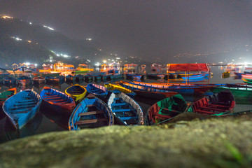 Multicolored Nepalese boats