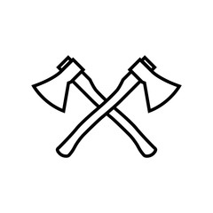Axe line icon, logo isolated on white background