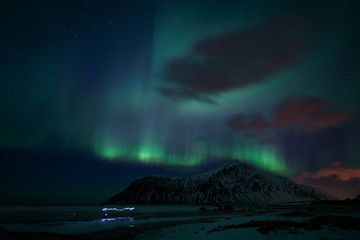 Fototapeta na wymiar Northern Lights in Norway