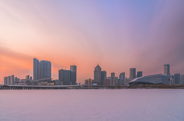 Obraz premium Shenyang city over the river