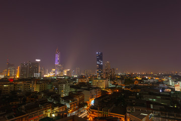 Fototapeta na wymiar Bangkok downtown at night