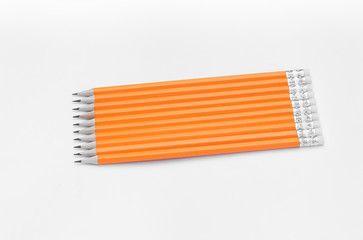 Amazing isolated pencils on pure white background