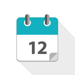 blue business calendar 12 icon vector illustration EPS10
