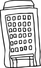 Illustration of the handwriting style of the Urban high-rise building outline