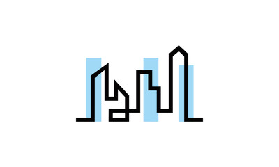 town silhouette vector