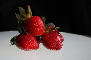 Strawberries on the table