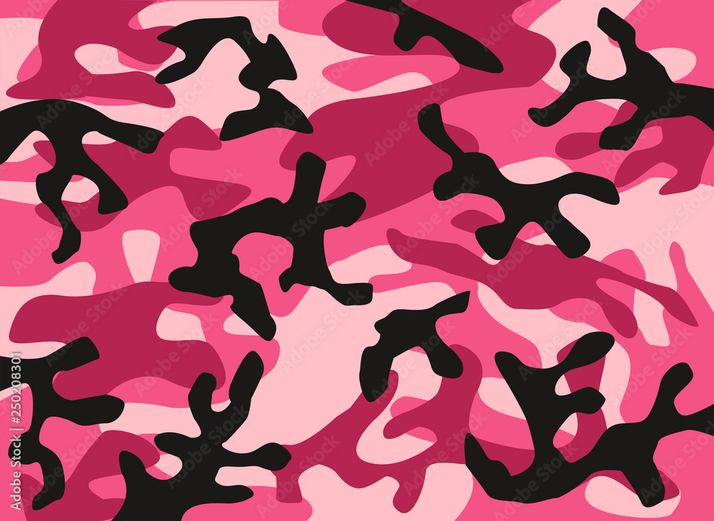 Wall mural vector background of pink camo pattern - Wall murals