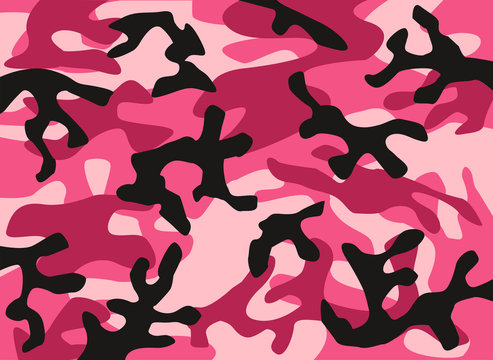vector background of pink camo pattern