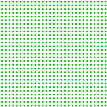 The Green Dots  On White Background   