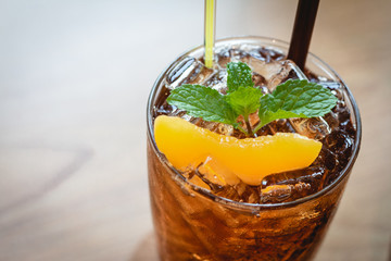 orange cold brew ice coffee