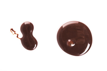 chocolate drops or spots isolated