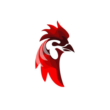 Chicken Head Logo Designs, Head Rooster Mascot Logo