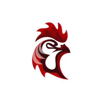 Chicken Head Logo Designs, Head Rooster Mascot Logo