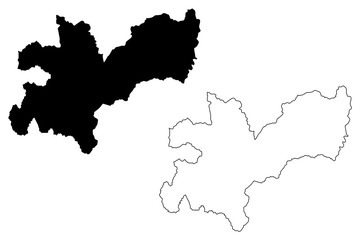 Caldas Department (Colombia, Republic of Colombia, Departments of Colombia) map vector illustration, scribble sketch Department of Caldas map