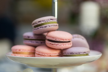 Macarons on Dessert Table