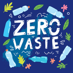Zero waste lettering poster concept