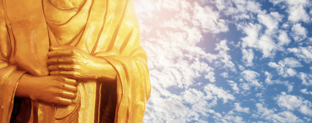 Buddha with the sky.