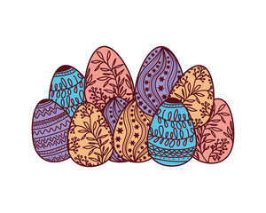 easter eggs isolated icon