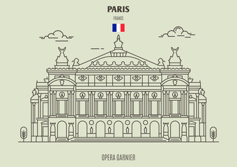 Opera Garnier in Paris, France. Landmark icon