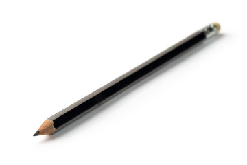 Black pencil stub on white background.