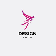 Logo vector design, phoenix icon