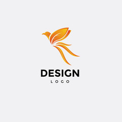 Vector logo design, phoenix icon