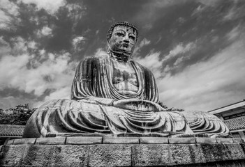 Famous Great Buddha in Kamakura Daibutsu Temple
