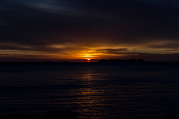 A sunset on beach