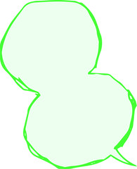 Illustration of a Gentle color rough graffiti style callout