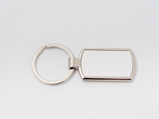 silver trinket with a place for a photo. present. on a white background.