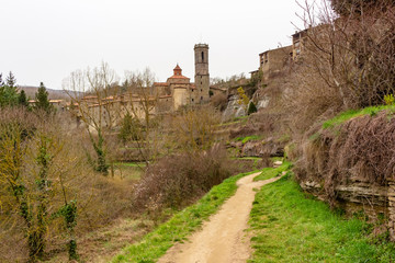 Panoramic view of the medieval village of Rupit