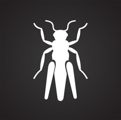 Pest icon on black background for graphic and web design, Modern simple vector sign. Internet concept. Trendy symbol for website design web button or mobile app