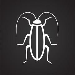 Pest icon on black background for graphic and web design, Modern simple vector sign. Internet concept. Trendy symbol for website design web button or mobile app