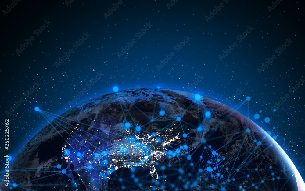 Poster hologram ai ui technology global social network world innovation elements of this image furnished by