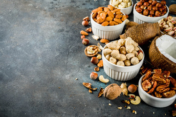 Various types of nuts
