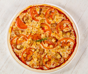 Pizza with bacon