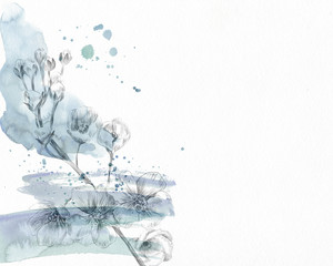 Watercolor floral backdrop