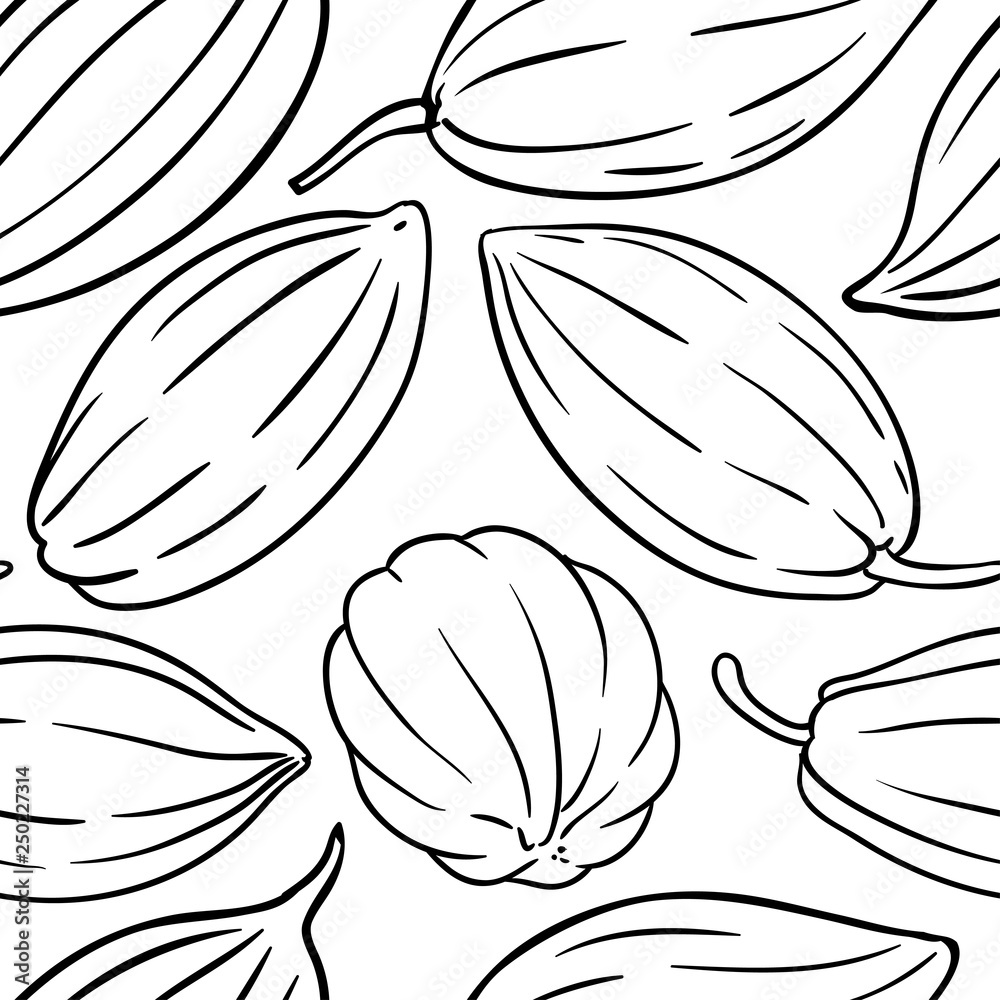 Canvas Prints cocoa vector pattern