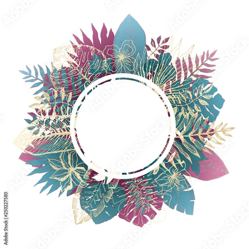 Set Of Dark Purple Greeting Cards With Elegant Blue Pink And