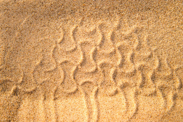 Sand of a beach with patterns