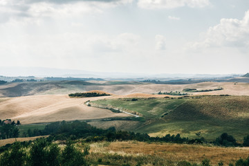 Beautiful summer landscape of green Tuscany, Italy