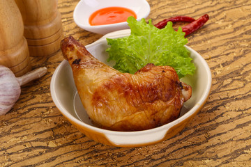 Roasted chicken leg