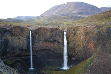 Waterfalls on Disko Island, Greenland © Robert Ulph