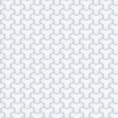 Abstract seamless geometric background white pattern texture 3d paper art design vector illustration