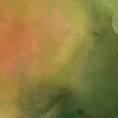 Colorful bright ink and watercolor texture on white paper background. Paint leaks and ombre effects. Hand painted abstract image.