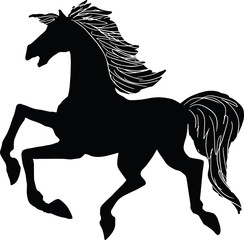 Vector illustration of a horse silhouette