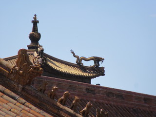 Fototapeta na wymiar China, roof top detail